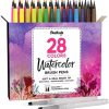 Chalkola Watercolor Brush Pens for Lettering, Coloring, Calligraphy - Set of 28 Colors, 15 Water Color Painting Pad & 2 Paint Brush Markers - Drawing Art Supplies for Kids, Adults, Professional Artist