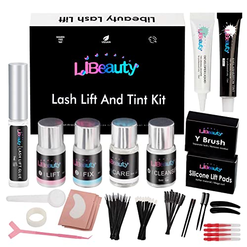 Libeauty Black Lash Lift and Color Kit, Brow Lamination and Color Kit, Lash Lift Kit, Black Color Kit, Voluminous Color Make Lash Lifted and Black