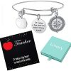 Teacher Gifts for Women Teacher Expendable Bracelet for Women Appreciation Gifts for Teacher