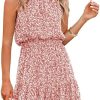 Summer Dress for Women Chiffon Blouses Skirt Spaghetti Sleeveless Tops Halter Ruffle Romper Sun Flowy Summer Outfits
