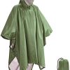 Cosmine Hooded Rain Poncho for Adult, Waterproof Lightweight Unisex Raincoat for Hiking Camping Emergency