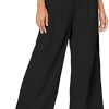 Urban CoCo Women's Elastic High Waist Light Weight Loose Casual Wide Leg Trousers Long Pants with Pocket