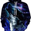 Leapparel Unisex Adult Hoodies 3D Graphic Pullover Drawstring Sweatshirt for Men and Women with Pocket