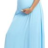 Aonesx Lace Sleeve Maternity Dress, Pregnancy Maxi Dress for Photoshoot, Baby Shower Dress