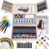 Art Supplies, Deluxe Wooden Art Set, Painting Supplies in Portable Case for Painting & Drawing, Professional Art Kits for Teens Adults Artist and Beginners