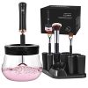 Arti-Cipes Makeup Brush Cleaner,Super Fast Electric Make Up Brush Cleansers,With 8 Size Rubber Collars Make Up Brush Cleaner,Wash and Dry in Seconds Makeup Brushes Cleaner,for All Size Brushes(Black)
