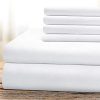 BYSURE Hotel Luxury Bed Sheets Set 6 Piece(King, White) - Super Soft 1800 Thread Count 100% Microfiber Sheets with Deep Pockets, Wrinkle & Fade Resistant