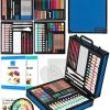 COLOUR BLOCK 151pcs Mixed Media Art supplies, 4 in 1 Professional Module kits I Acrylic Paint Sets I Watercolor Painting Sets I Colored Pencils Kit I Drawing Bundles for adults, kids in Aluminum Case
