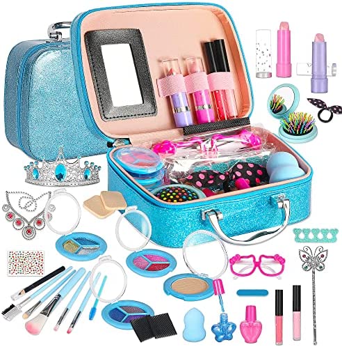 Kids Makeup Kit for Girls, Real Washable Makeup Toy for Little Girl, Save $10, Princess Play Kids-Makeup-Birthday-Gift-Girls-Toys, for Toddler Girls Children Age 6 7 8 9 10 Year Old HOVOCEL 38Pcs