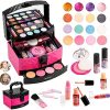 Mathea Kids Makeup Kit for Girls, Washable & Non-Toxic, Real Makeup Girl Toys, Makeup Set for Kids, Easy to Storage and Portable, Birthday Gifts for 3-12 Years Old Kids