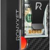 Minimalistic Carbon Fiber Wallet for Men - RFID Blocking Wallet, Business Card Holder and Credit Card Holder for Men - Front Pocket Aluminum Slim Metal Wallet with Metal Money Clips