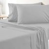 Pure Egyptian Cotton Sheets King Size - 700 Thread Count Silver Grey Hotel Sheets, Luxury Sateen Weave (4Pc), Long Staple Cotton Bed Sheets Set