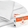 SGI bedding King Size Egyptian Cotton Bed Sheets Luxury 1000 Thread Count Sheet Set White Solid Sateen Weave for Soft & Silky Feel Long Staple Cotton Deep Pocket