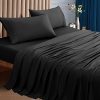 SONORO KATE 1000 Thread Count Bed Sheet Set 100% Egyptian Cotton Full Size Sheet,Very Smooth Soft & Silky Sateen Weave Sheets,Luxury Hotel Fits Mattress Up to 18 inches Deep Pocket (Full, Black)