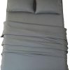 SONORO KATE Bed Sheet Set Super Soft Microfiber 1800 Thread Count Luxury Egyptian Sheets 18-Inch Deep Pocket Wrinkle-4 Piece(King Dark Grey)