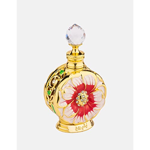 SWISS ARABIAN Layali Rouge For Women - Floral, Fruity Gourmand Concentrated Perfume Oil - Luxury Fragrance From Dubai - Long Lasting Artisan Perfume With Notes Of Papaya, Peach, And Coconut - 0.5 Oz