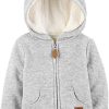 Simple Joys by Carter's Unisex Babies' Hooded Sweater Jacket with Sherpa Lining