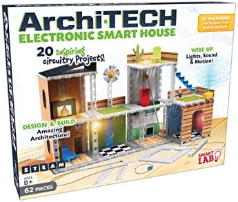 SmartLab Archi-TECH Electronic Smart House with 40 Kinetic , Energetic Circuitry Projects and 62 Pieces in The Science Kit