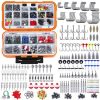 TOPFORT 187/230pcs Fishing Accessories Kit, Including Jig Hooks, Bullet Bass Casting Sinker Weights, Fishing Swivels Snaps, Sinker Slides, Fishing Set with Tackle Box