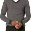 The Knitwear Lab Men's 3D Birdseye V-Neck Pullover Sweater